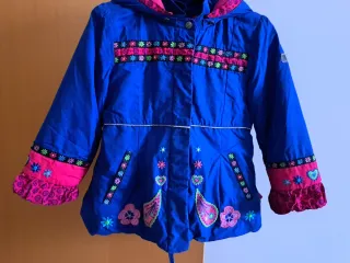 Chaquetón niña T92 azul con bordados