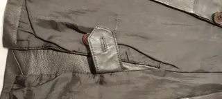 Abrigo corto de cuero hombre