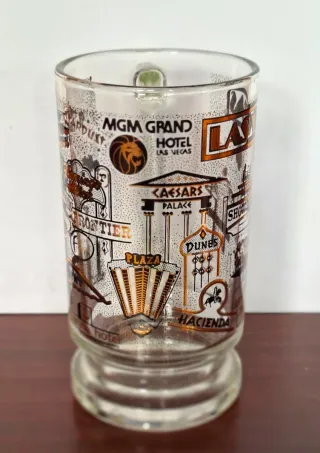 Jarra Vintage Las Vegas dorado 1970