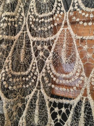 Chaqueta calada hilo oro y plata