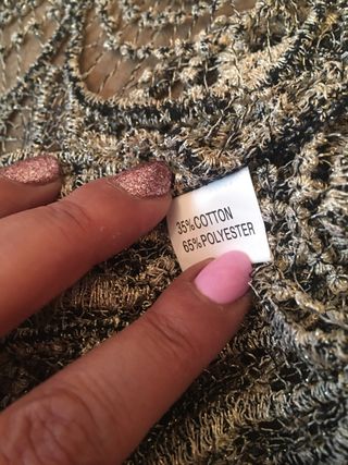 Chaqueta calada hilo oro y plata