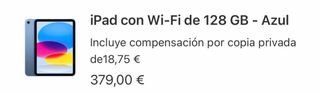 iPad 11ª Generación Azul