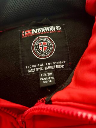 Chaqueta Geographical Norway Roja Neopreno