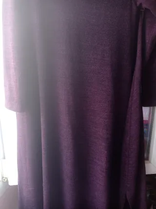 Vestido punto suelto morado talla única