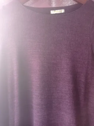 Vestido punto suelto morado talla única