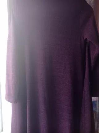 Vestido punto suelto morado talla única