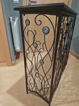 Mueble de entrada metal y madera