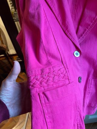 Chaqueta vaquera rosa talla XL