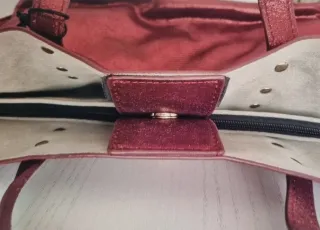 Borsa BENTON oro e rossa