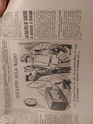 Periódico  italiano Guerra Civil Voluntarios  1937