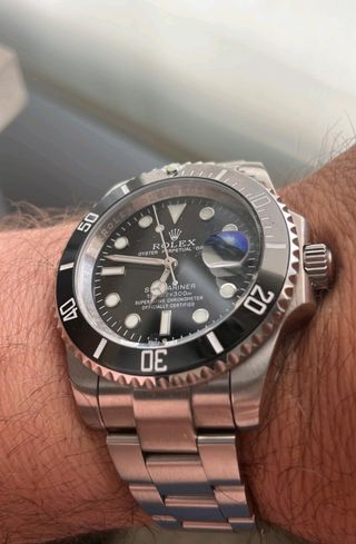 Reloj Rolex Submariner Negro y Plateado