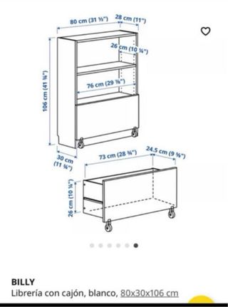 Librería BILLY con cajón IKEA