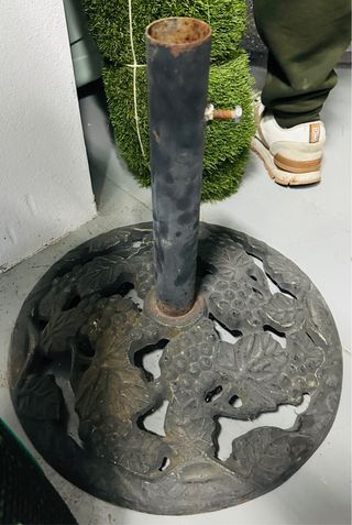 Soporte Sombrilla Hierro Forja Terraza Vintage