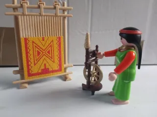 Playmobil Tejedora Hiladora Belén Medieval