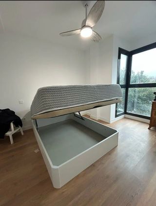 Canapé abatible tela y madera