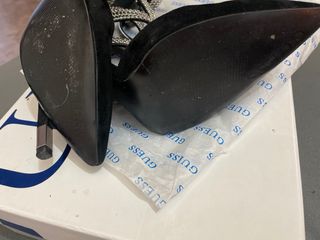 Zapatos Guess Tacón Alto Negro Brillantes