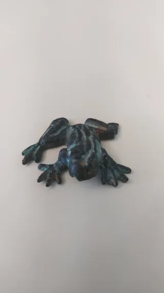 Bronzetto vintage rana artigianale