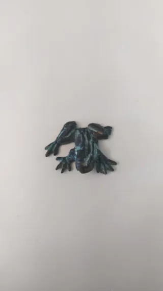 Bronzetto vintage rana artigianale