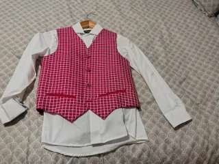 Traje comunión niño camisa blanca y chaleco