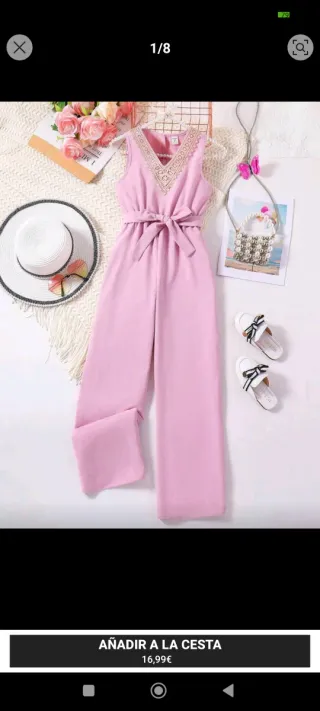 Mono niña rosa talla 12