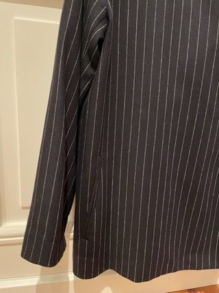 Americana cruzada rayas finas Masscob