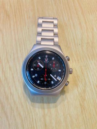 Reloj Swatch Irony Plateado Cronógrafo