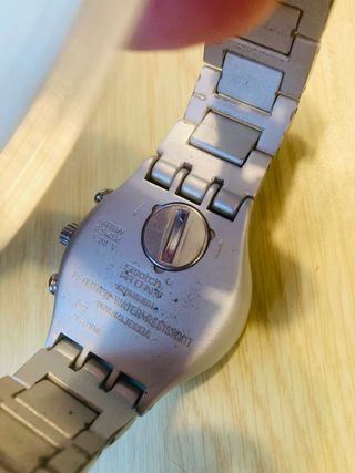 Reloj Swatch Irony Plateado Cronógrafo