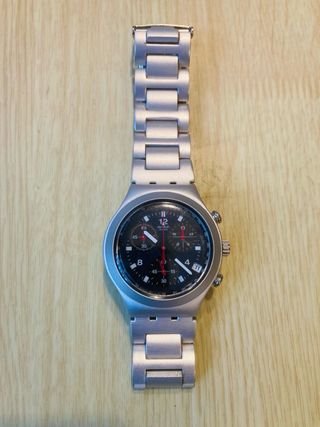 Reloj Swatch Irony Plateado Cronógrafo