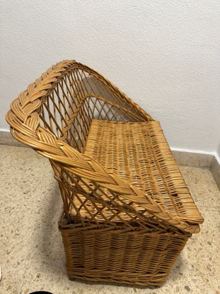 Sillón baúl mimbre niñ@s