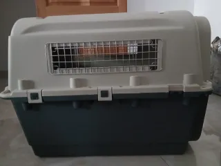 Jaula Transportín Mascotas Negro/Gris