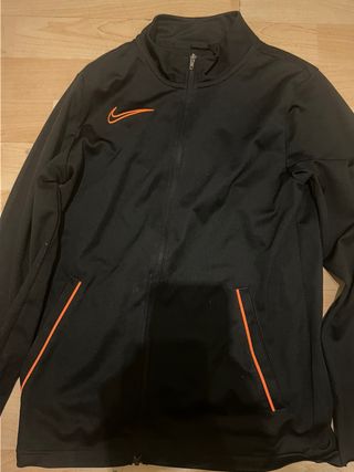 Chaqueta Deportiva Nike Negra Naranja Original
