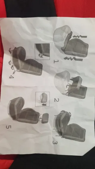 Fundas de asiento de coche universales rojas y neg