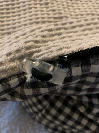 Saco capazo bebé Uzturre vichy negro y gofre beige