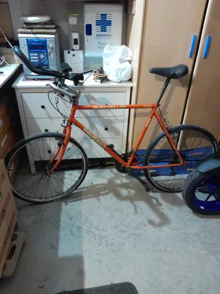 Bicicleta de montaña naranja