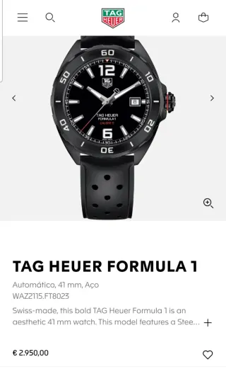 TAG Heuer Formula 1 Automático Preto