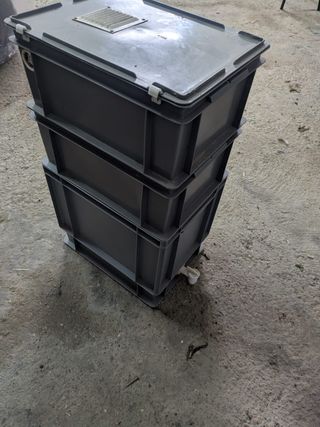 Compostador con lombrices