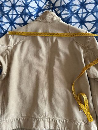 Giubbotto uomo moto cotone beige