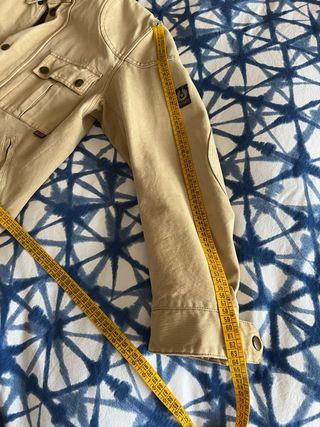 Giubbotto uomo moto cotone beige