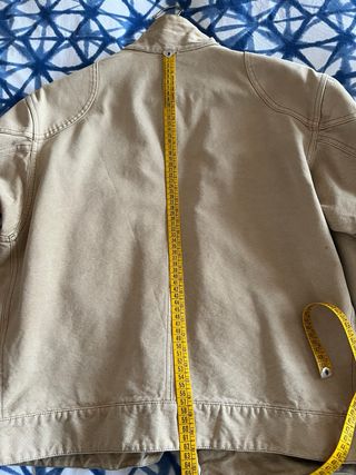 Giubbotto uomo moto cotone beige