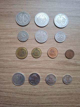 Lotto di 14 monete storiche Germania RFT e RDT