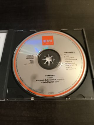 CD Musica Classica Schubert Lieder