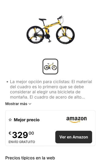Bicicleta Plegable Amarilla NOVOKART
