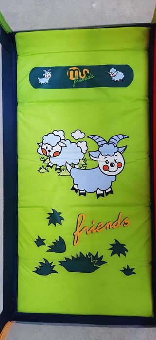 Cuna de viaje con ruedas y frenos, NUEVA