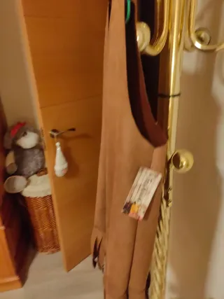 Chaleco ante flecos arena nuevo