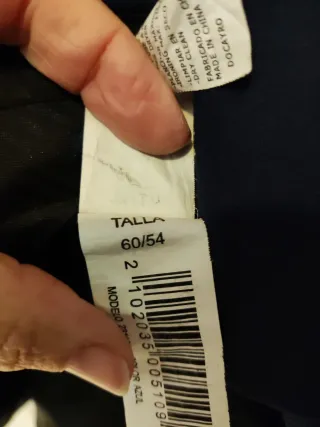 Traje de chaqueta azul caballero 60/54