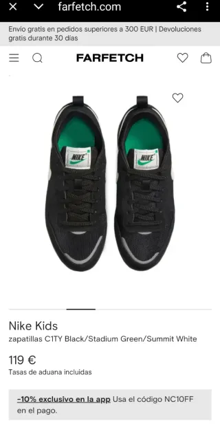 Zapatillas Nike Kids T36.5 Negras Unisex