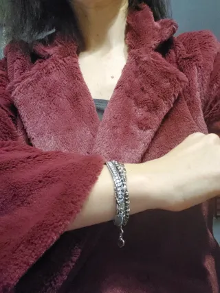 Dixie Pelliccia Sintetica Borgogna Taglia S