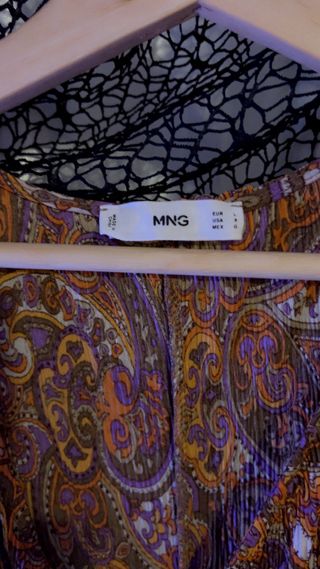 Vestido largo estampado paisley