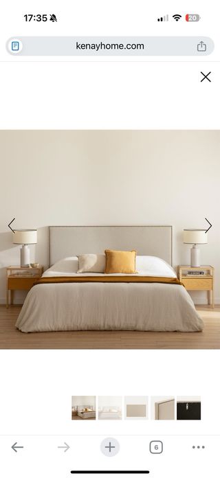 Cabecero Kenay Home Cama 150 Tela Beige