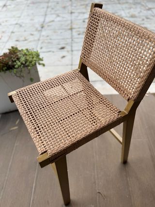 3 Bancos altos 75cm vime sintético Sklum